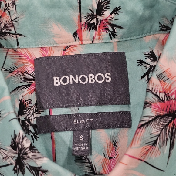 Bonobos Slim Fit Tropical Print Shirt S - Picture 3 of 5